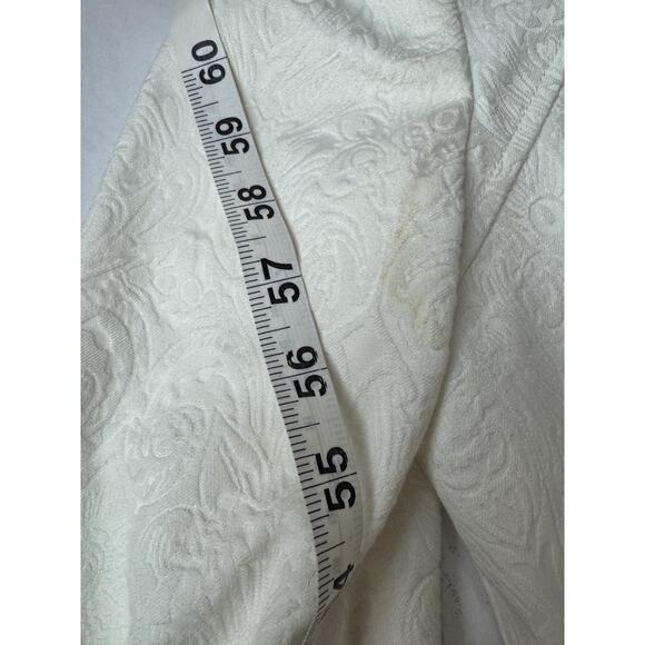 Y2k 2010 Cache Brocade Jacquard Floral Pantsuit Set Cream Zipper Blazer 0 Pant 4 - Picture 6 of 16